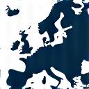 Icon depicting a map of Europe