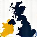 Icon depicting a map of the UK