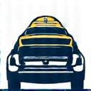 Icon depicting a tow truck recovering a car